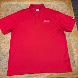 Under Armour Budweiser Men's Size 2XL Loose HeatGear Red Polo Shirt
